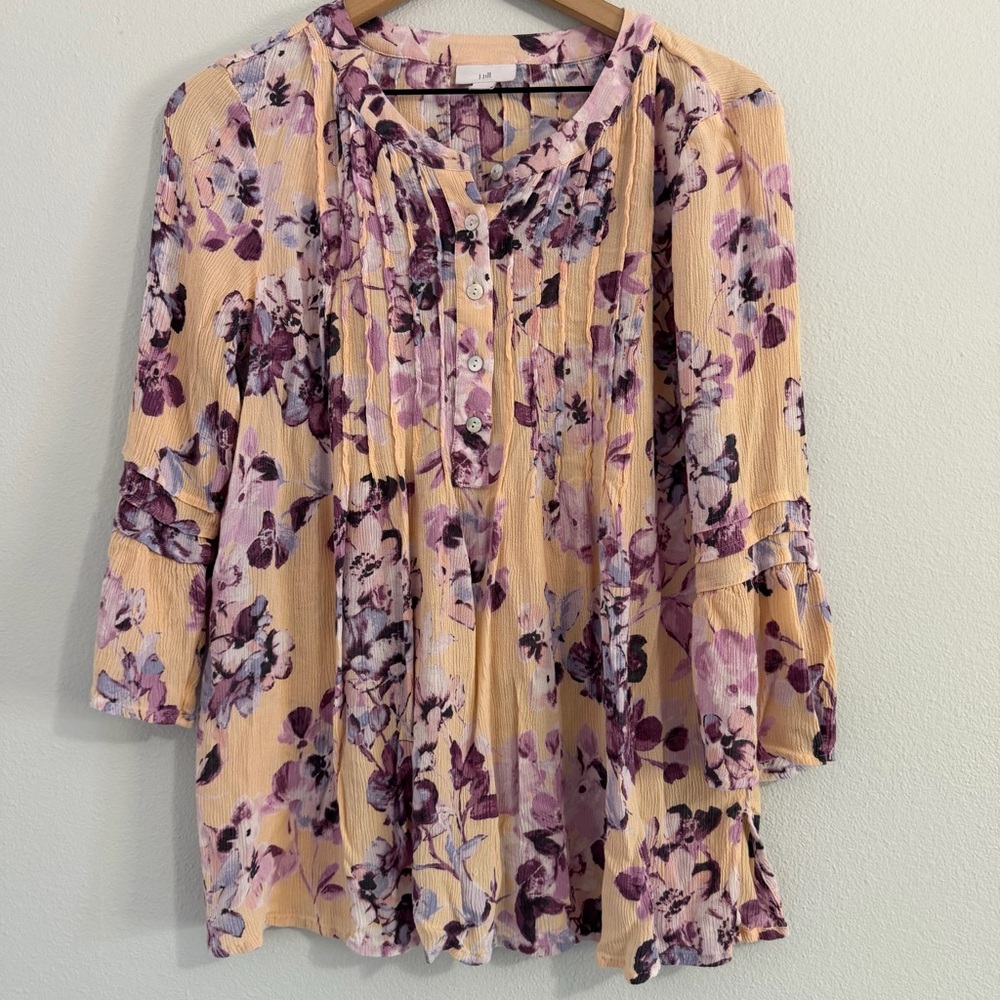 J. Jill - Pintucked Floral Blouse‎